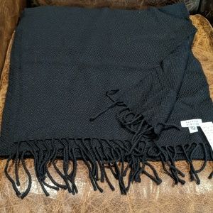 NEW Barney's New York Black Wool Scarf